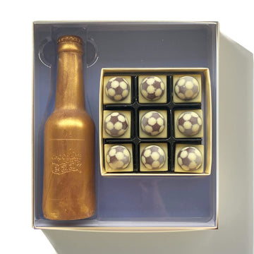 Chocolate Beer Bottle And Footballs