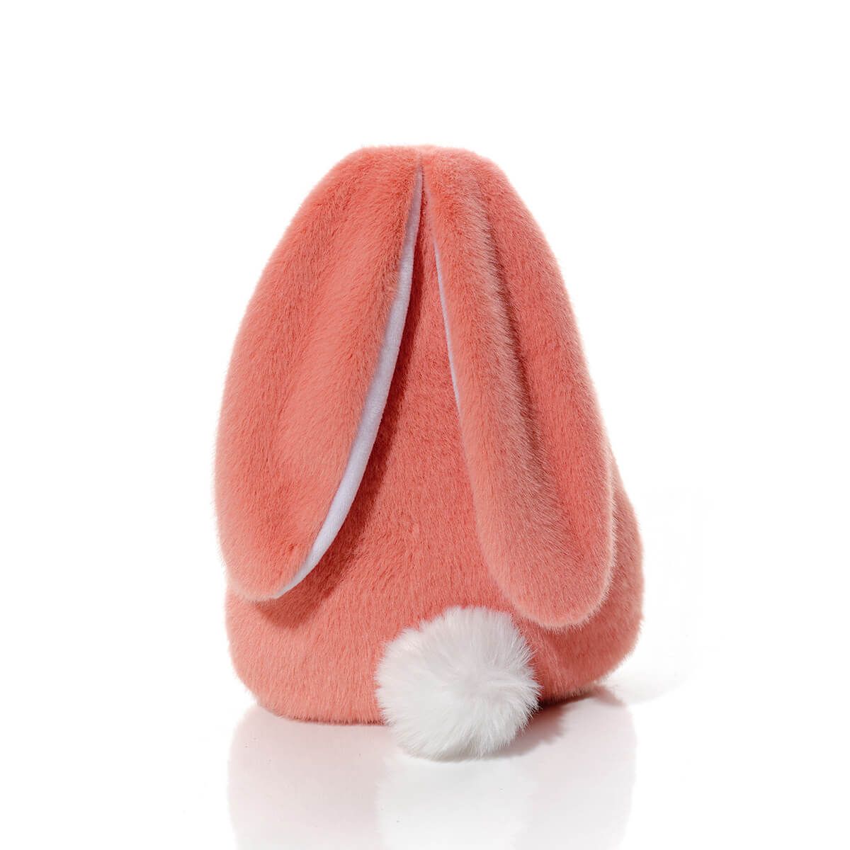 Bunny Hops Plush Back Facing Bunny Sitting Ornament Large Pink