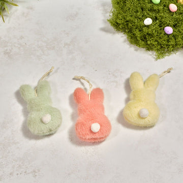 Bunny Hops Plush Furry Bunny Hanger