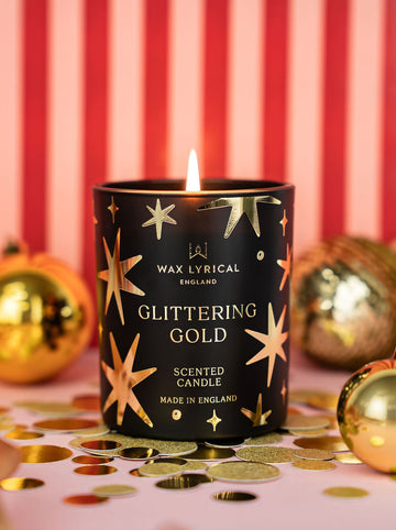 Glittering Gold Medium Candle