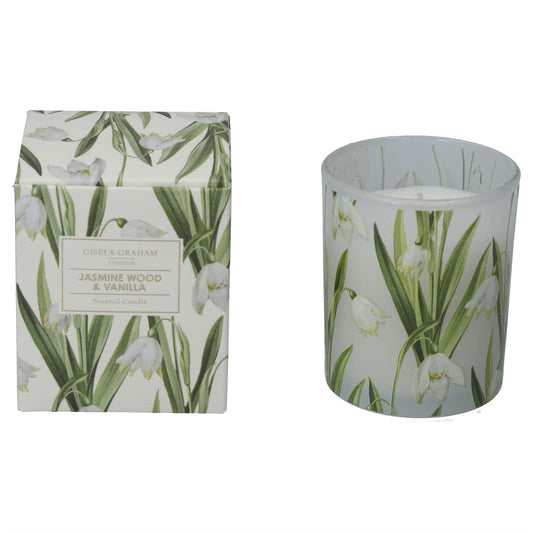 Scented Boxed Candle  - Snowdrop & Jasmine Wood & Vanilla