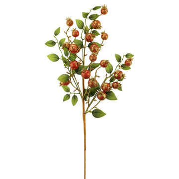 50cm Glittered Crackled Berry Spray - RUTHERFORD & Co