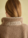 Aldeburgh Tan Brown Quarter Zip Fleece