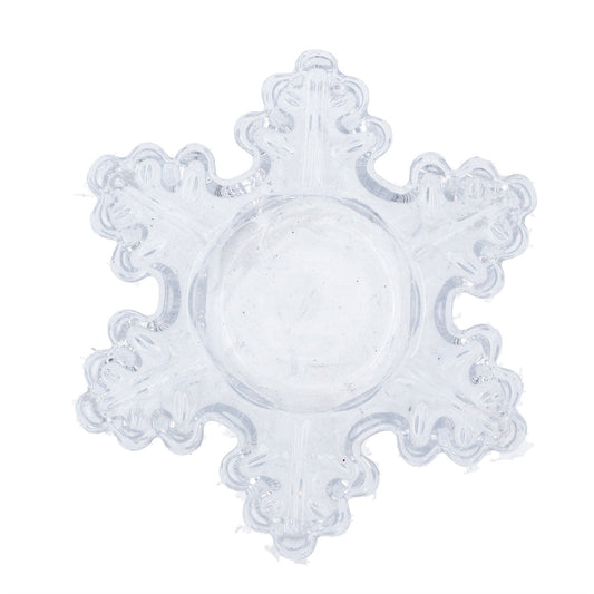 Clear Snowflake Glass Nite Lite (11cm)