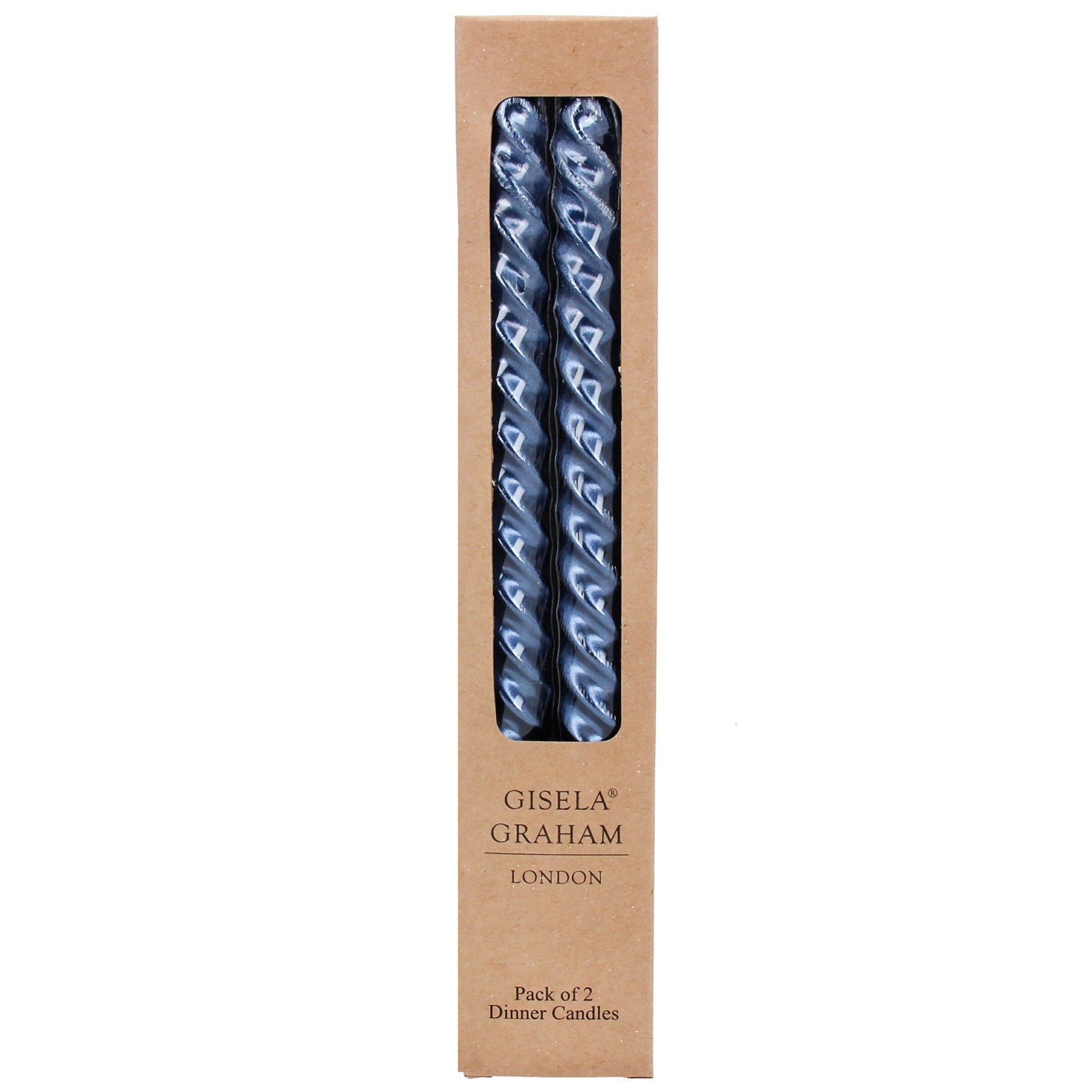 Taper Dinner Candle/Metallic Navy Blue/Box of 2