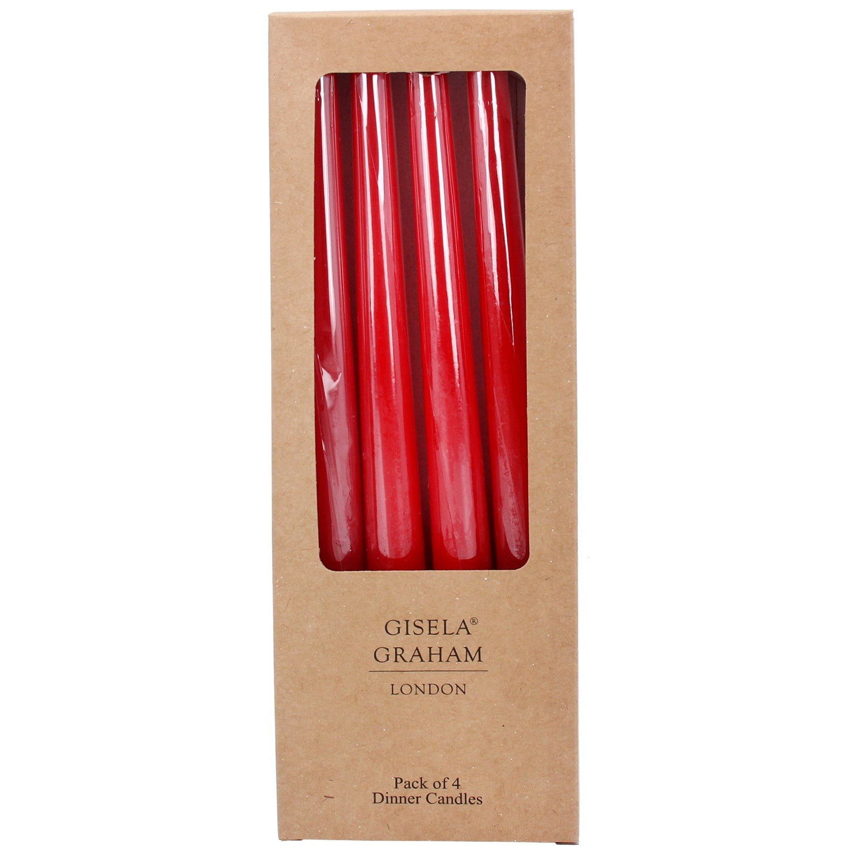 Taper Dinner Candle/Red/Box of 4