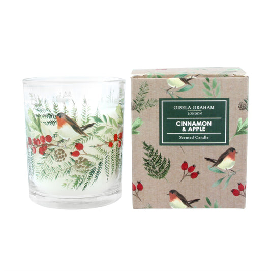 Robin/Rosehips Boxed Scented Candle (7cm)