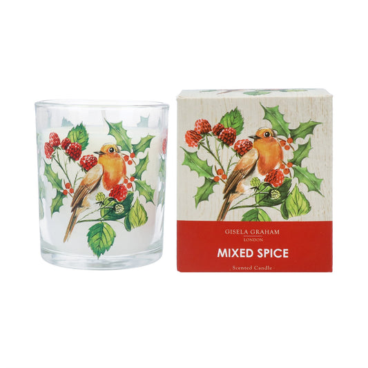 Robin & Berries Boxed Scented Candle (7cm)