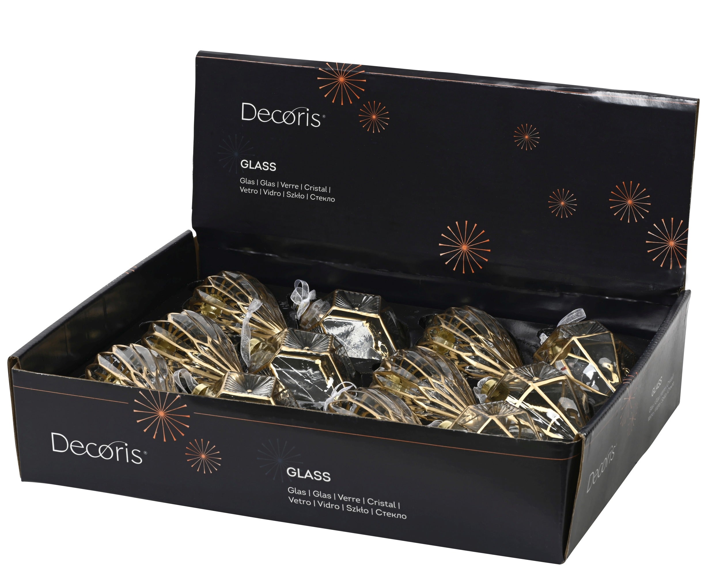 Decoris Ornament Glass Transparent - Assorted