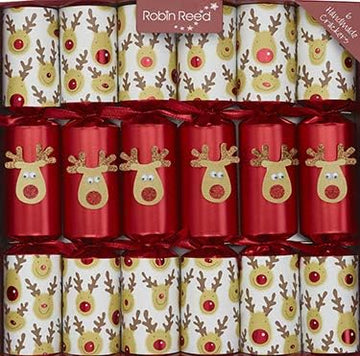 Robin Reed 6 x 13 inch Racing Reindeer Christmas Crackers