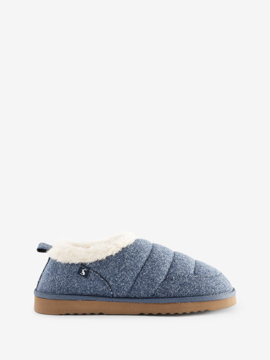 Lazydays Navy Faux Fur Lined Slippers