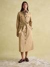 Meredith Tan Brown Midi Shirt Dress