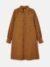 Maple Brown Corduroy Shirt Dress