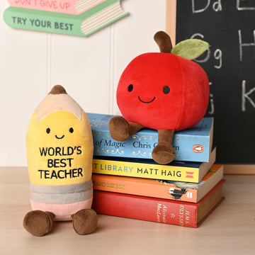 School Years Teacher Plush Toys - Pencil & Apple