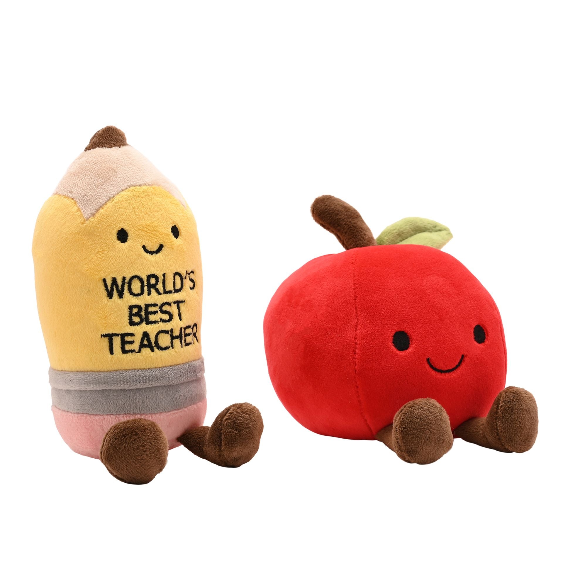 School Years Teacher Plush Toys - Pencil & Apple