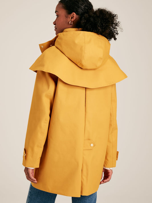 Edinburgh Yellow Waterproof Hooded Raincoat With Cape