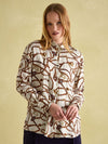 Amilla Cream Multi Satin Shirt