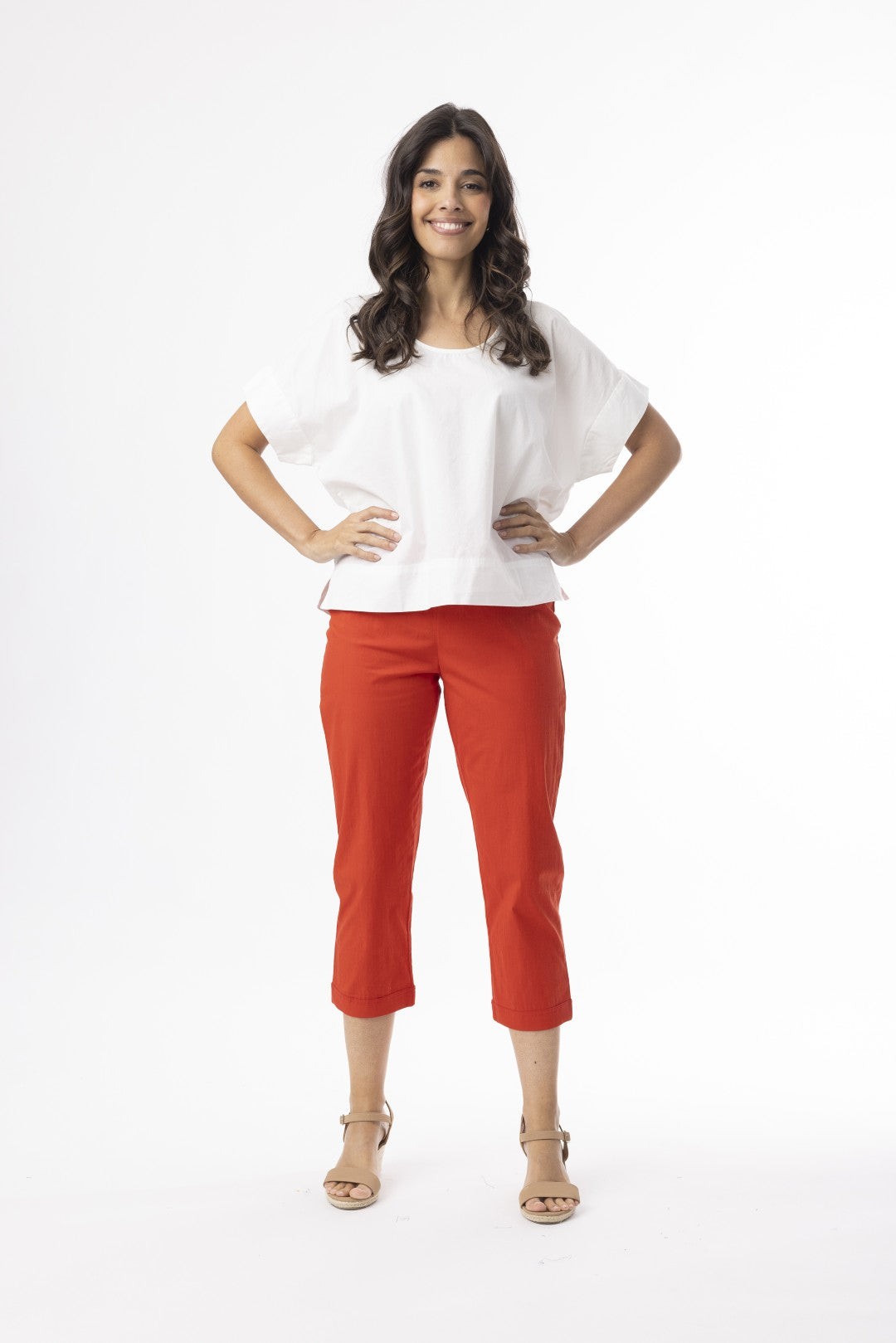 Bangalene Capri Pant Red