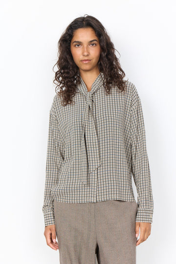SC-HALIA 2- AOP Shirt Dusty blue