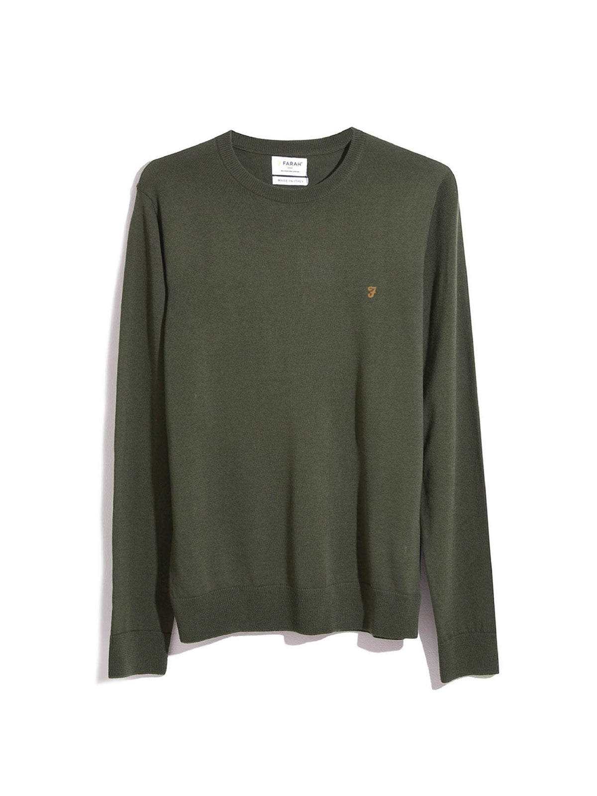 Mullen Merino Wool Crew Neck Sweater In Rosemary