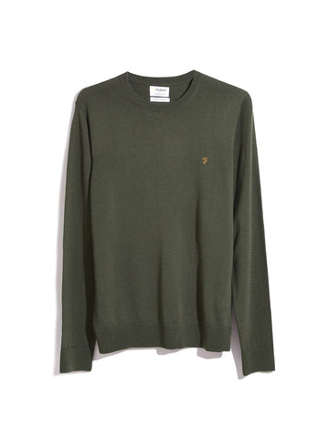 Mullen Merino Wool Crew Neck Sweater In Rosemary