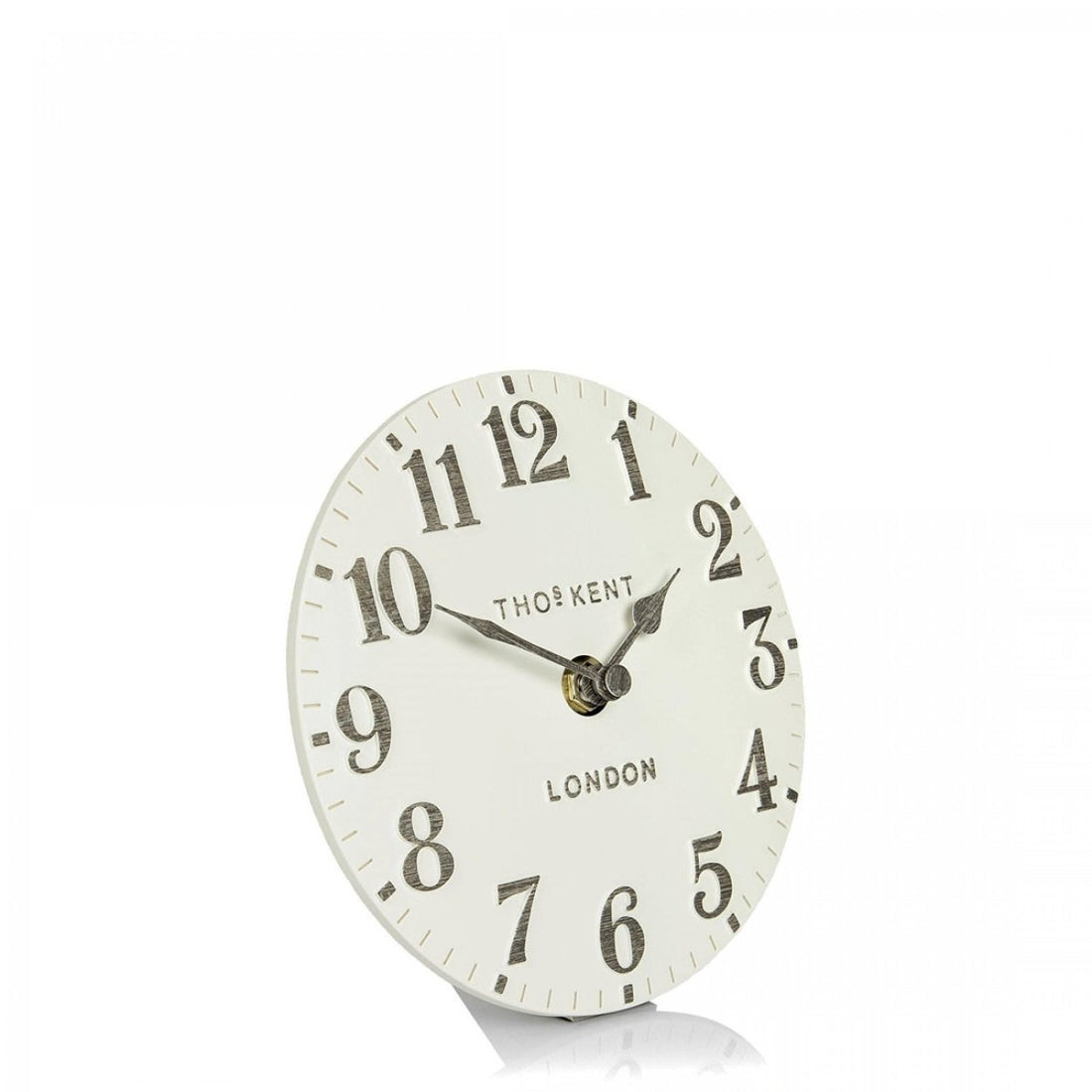 6" Arabic Mantel Clock Limestone - RUTHERFORD & Co