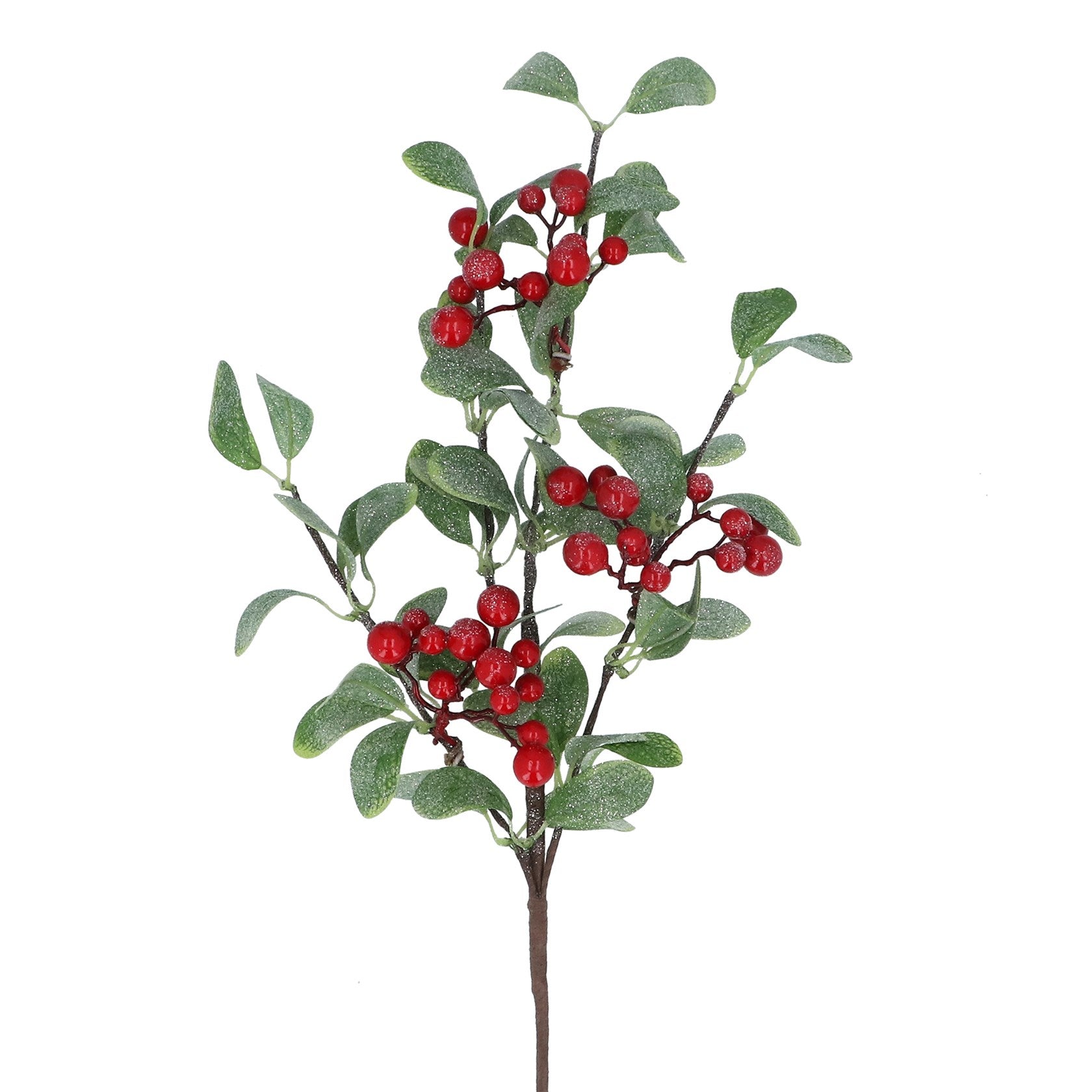 Red Berry w Frosted Mini Eucalyptus Spray