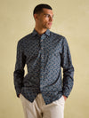 Invitation Navy Paisley Cotton Shirt