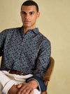 Invitation Navy Paisley Cotton Shirt