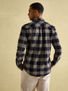 Buchanan Cream/Navy Soft Brushed Cotton Check Shirt