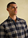 Buchanan Cream/Navy Soft Brushed Cotton Check Shirt