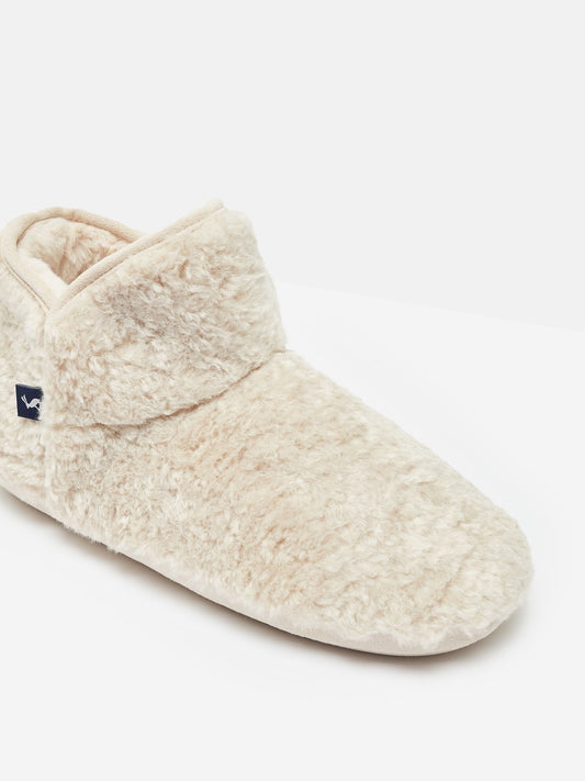 Cabin Luxe Oatmeal Faux Fur Slipper Boots