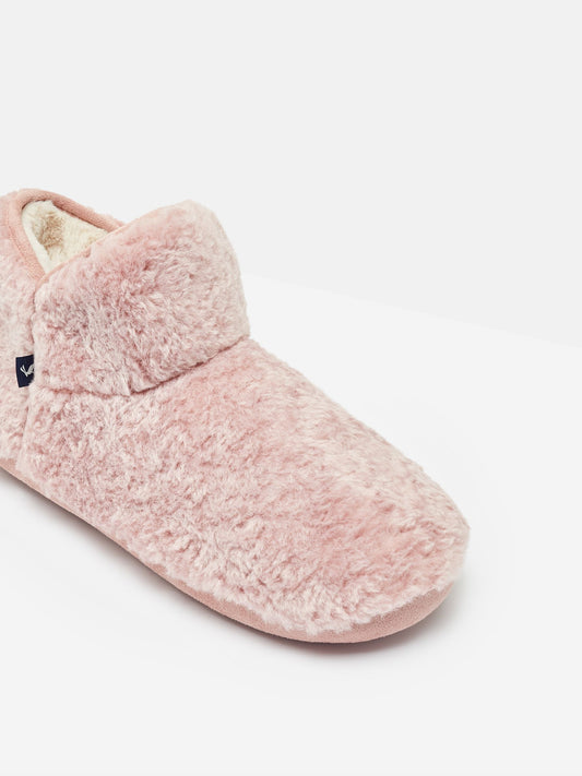 Cabin Luxe Pink Faux Fur Slipper Boots