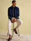 Abbott Navy Cotton Poplin Shirt