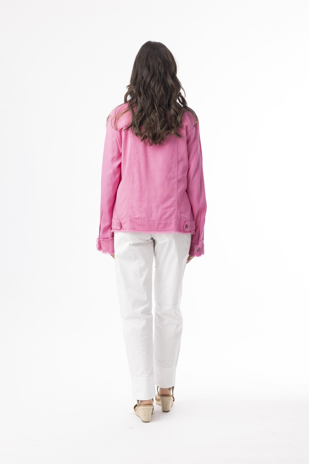Linen Essentials Jacket Hot Pink