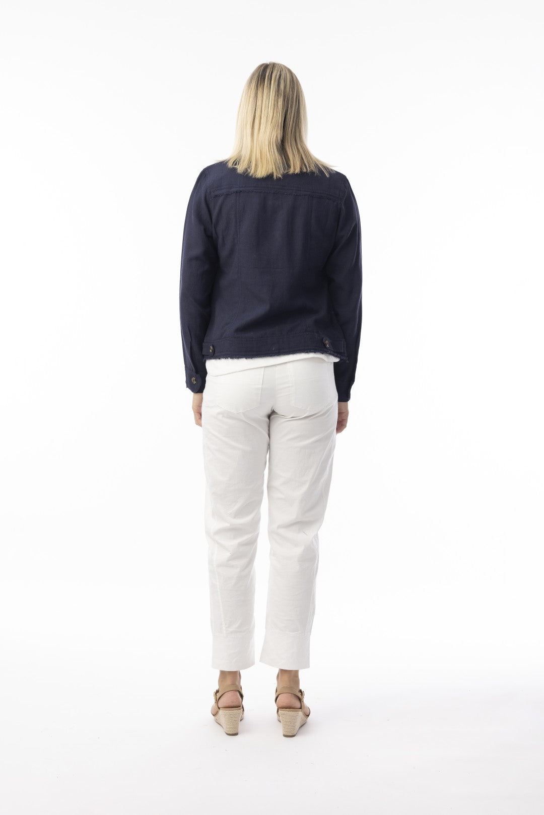Linen Essentials Jacket Navy