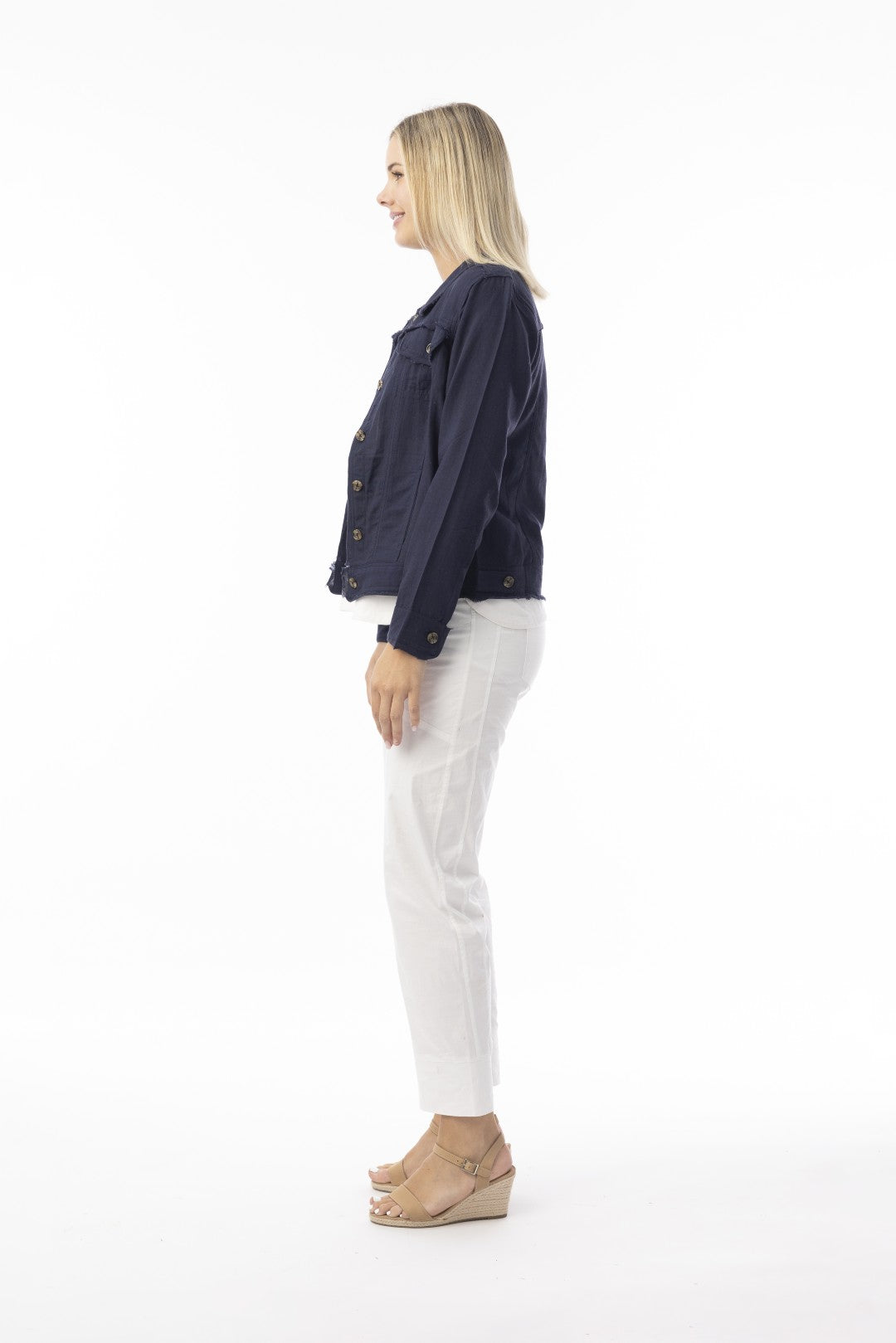 Linen Essentials Jacket Navy