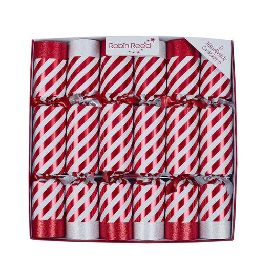 Candy Cane Christmas Crackers 6 per pack