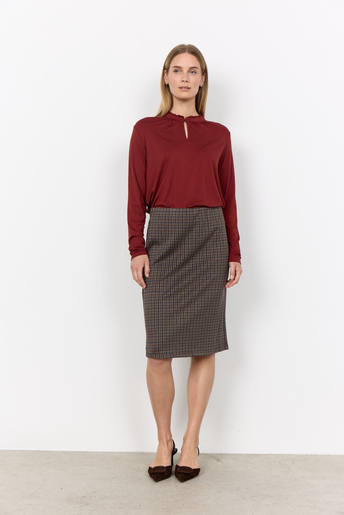 SC-MARICA 364 Blouse Ruby red