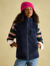 Mallory Navy blue Fleece Gilet