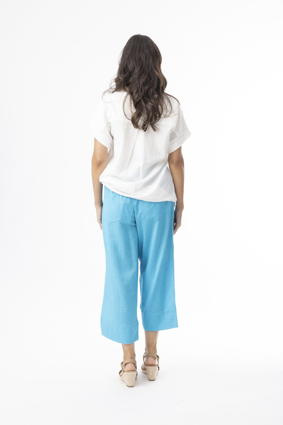Linen Essentials Pant Aqua