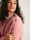 Pippa Pink Cable Knit Jumper