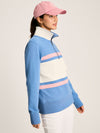 Tadley Blue/White Quarter Zip Sweatshirt
