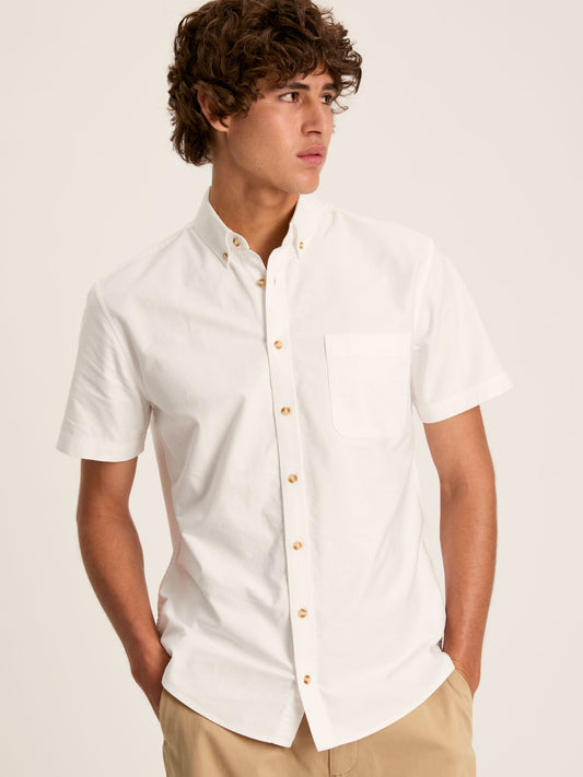 Oxford White Classic Fit Short Sleeve Shirt