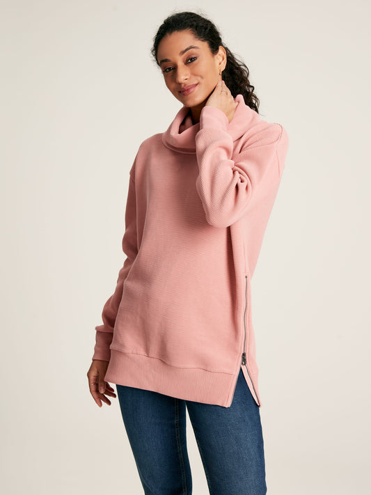 Willow Pink Cowl Neck Sweatshirt