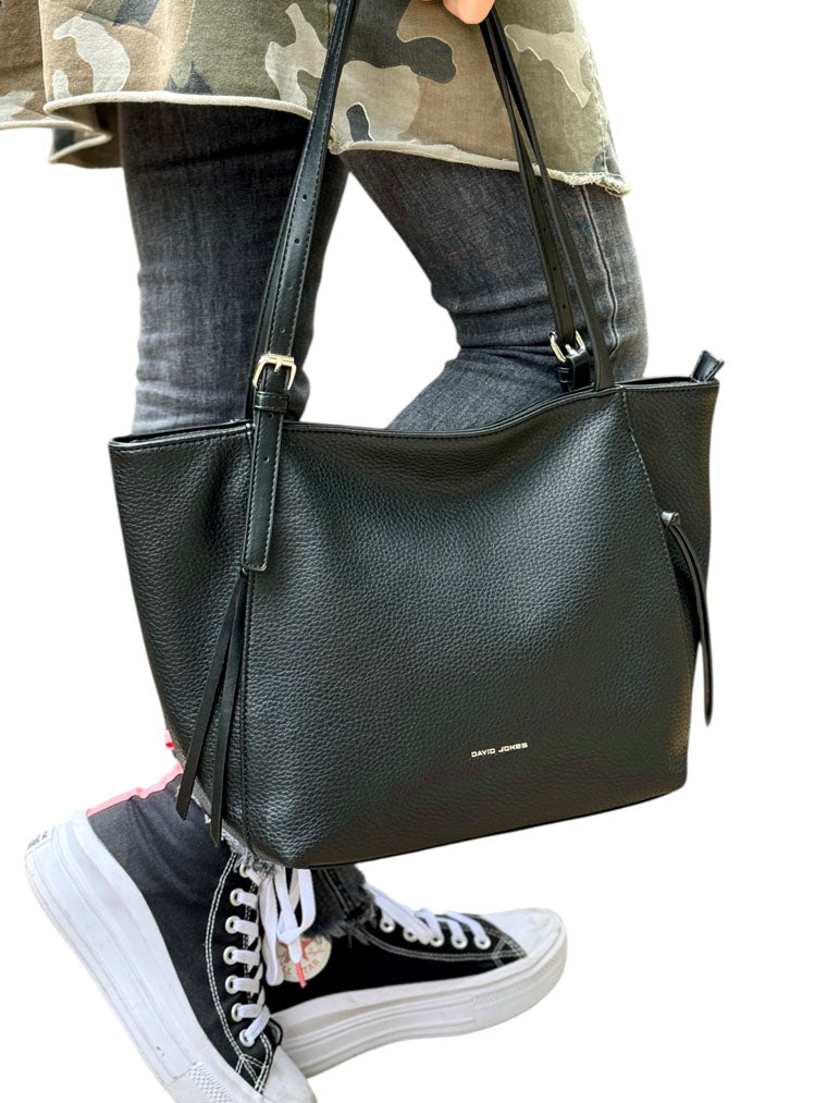 David Jones Medium Shopper - Black