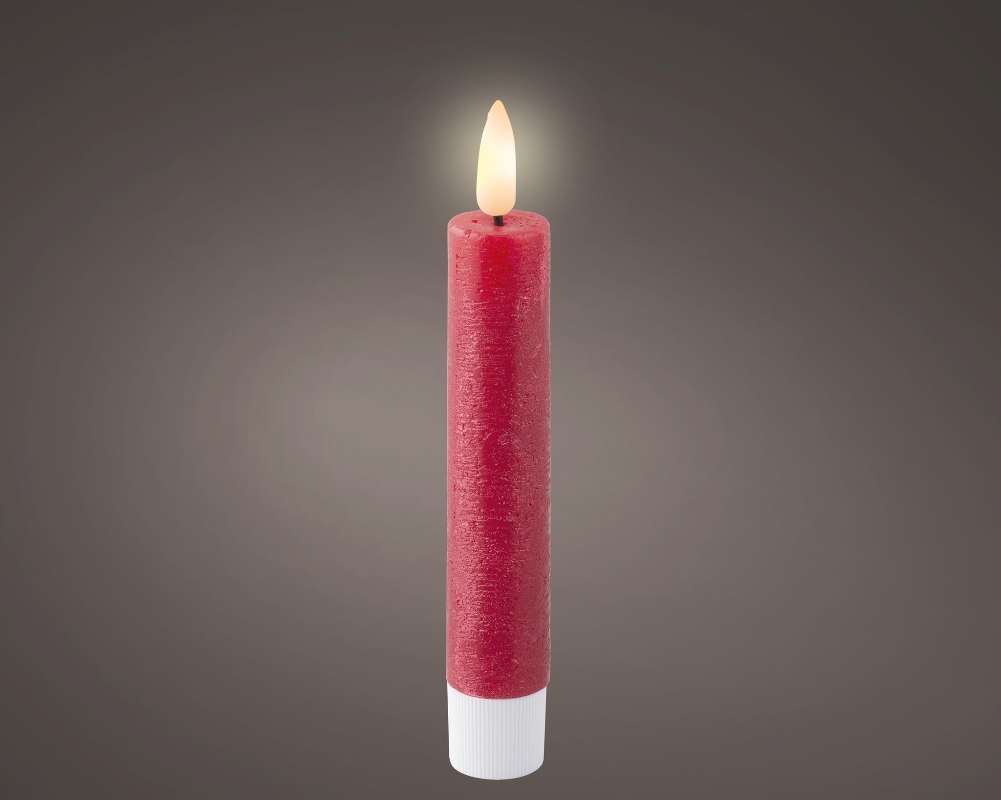 Lumineo LED Wick Dinner Candle - Red (14.5 cm)