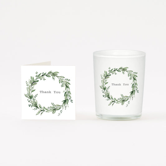 Eucalyptus Thank You Boxed Candle and Card