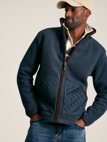 Greenfield Navy Blue Full Zip Fleece Jacket