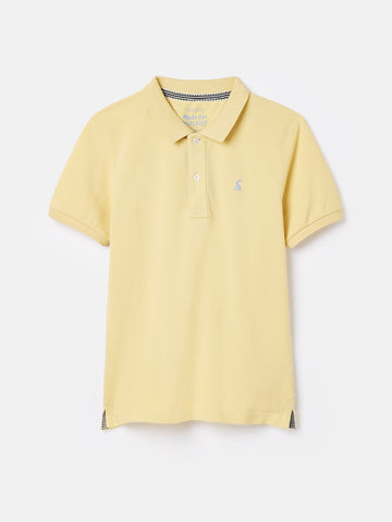 Woody Yellow Pique Cotton Polo Shirt